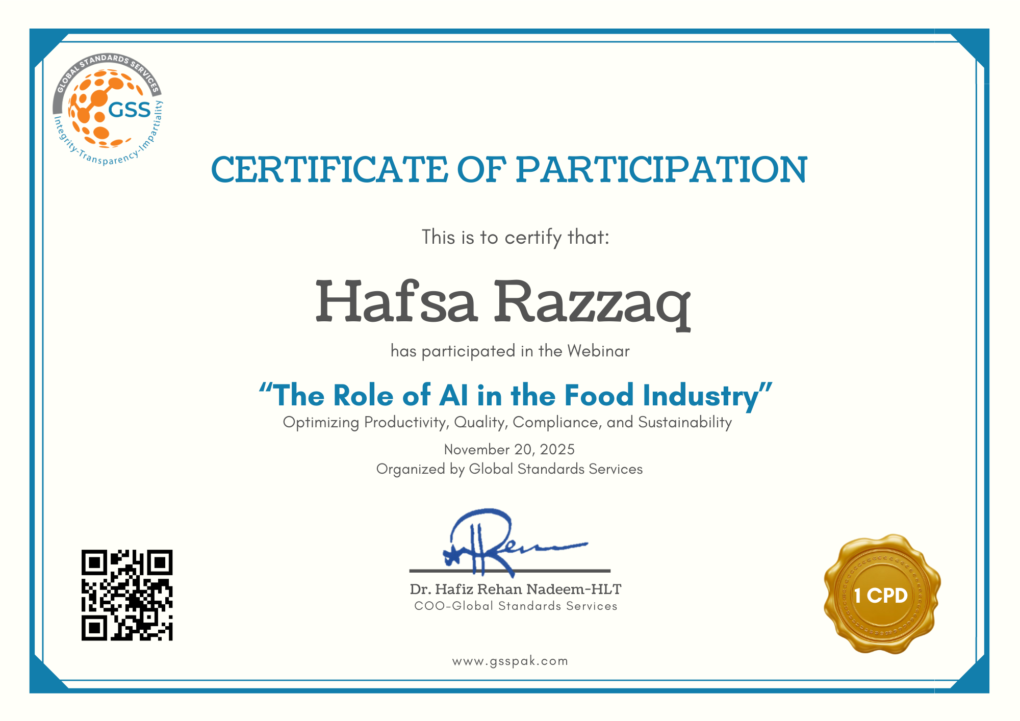 Hafsa Razik Hafsa Razzaq โ GSS